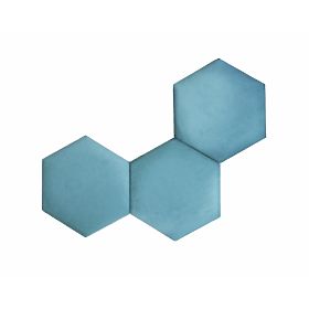 Čalúnený panel Hexagon - Smaragdový, MIRAS