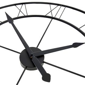 Nástenné hodiny LOFT ROUND čierne - 50 cm, Tutumi